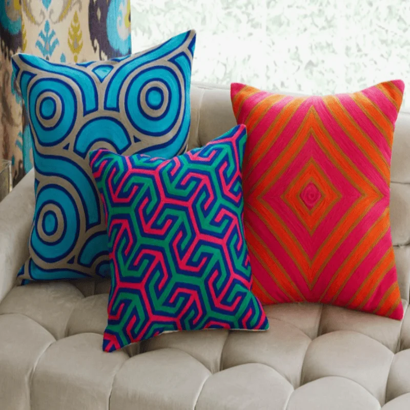 multi shade customized cushions dubai
