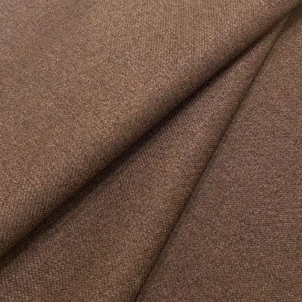 Rich brown linen sofa upholstery fabric.