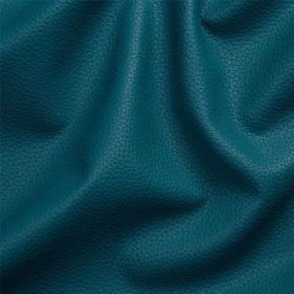 deep turquoise textured leather upholstery fabric.