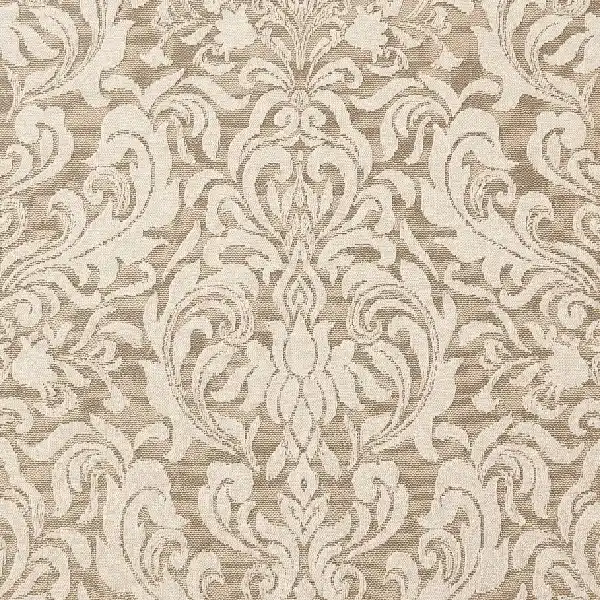 Beige damask jacquard woven sofa upholstery fabric